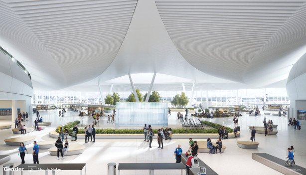 Rendering of security checkpoint area.